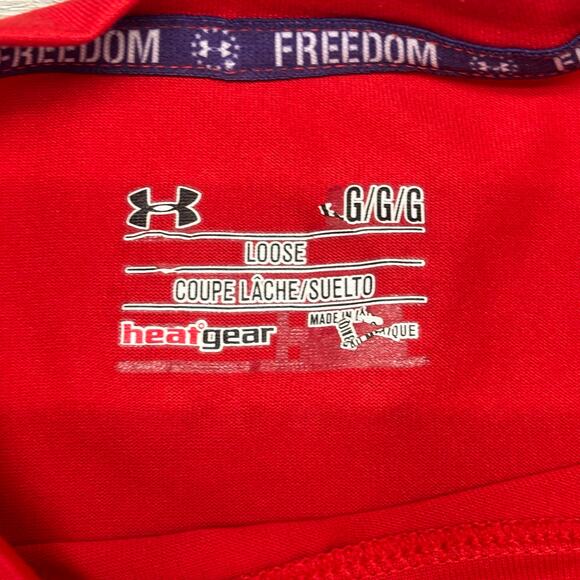 Under Armour Wounded Warrior Project T-Shirt WWP Tech Red Mens L Heat Gear - Picture 4 of 10
